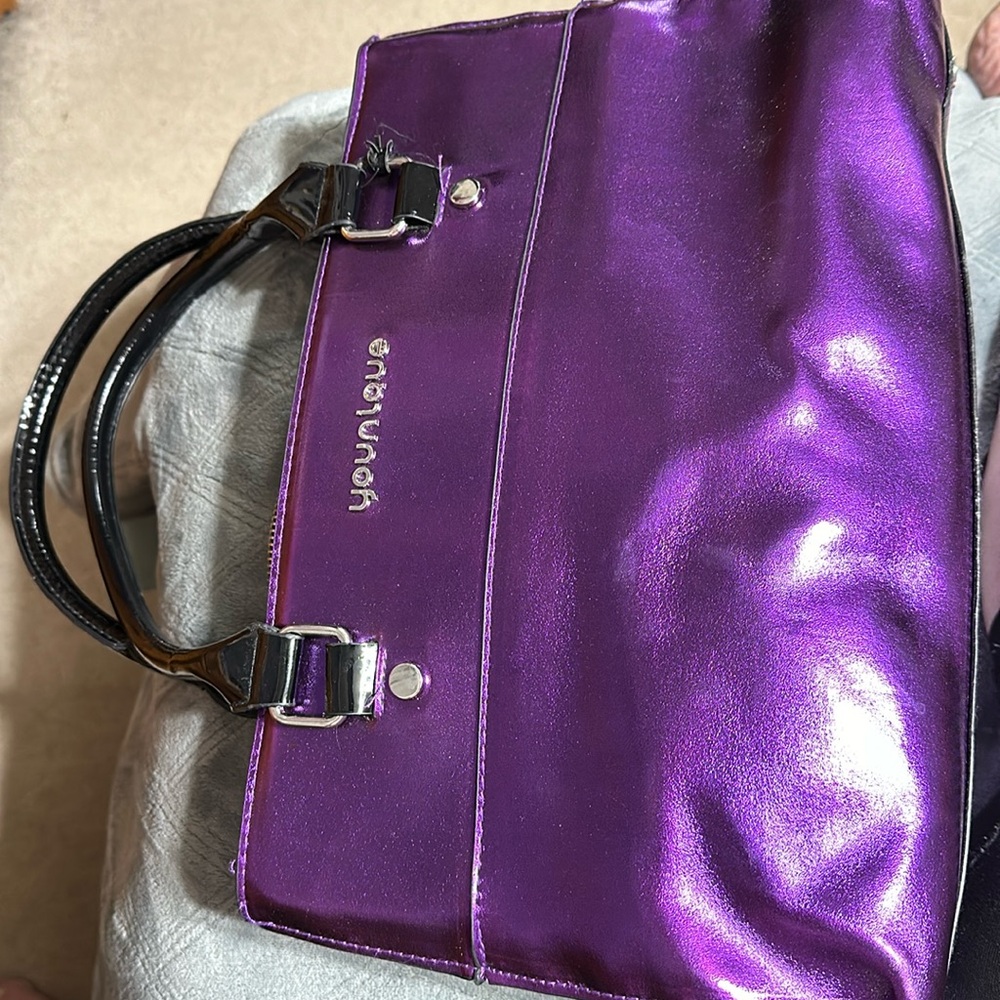 Purple hand bag